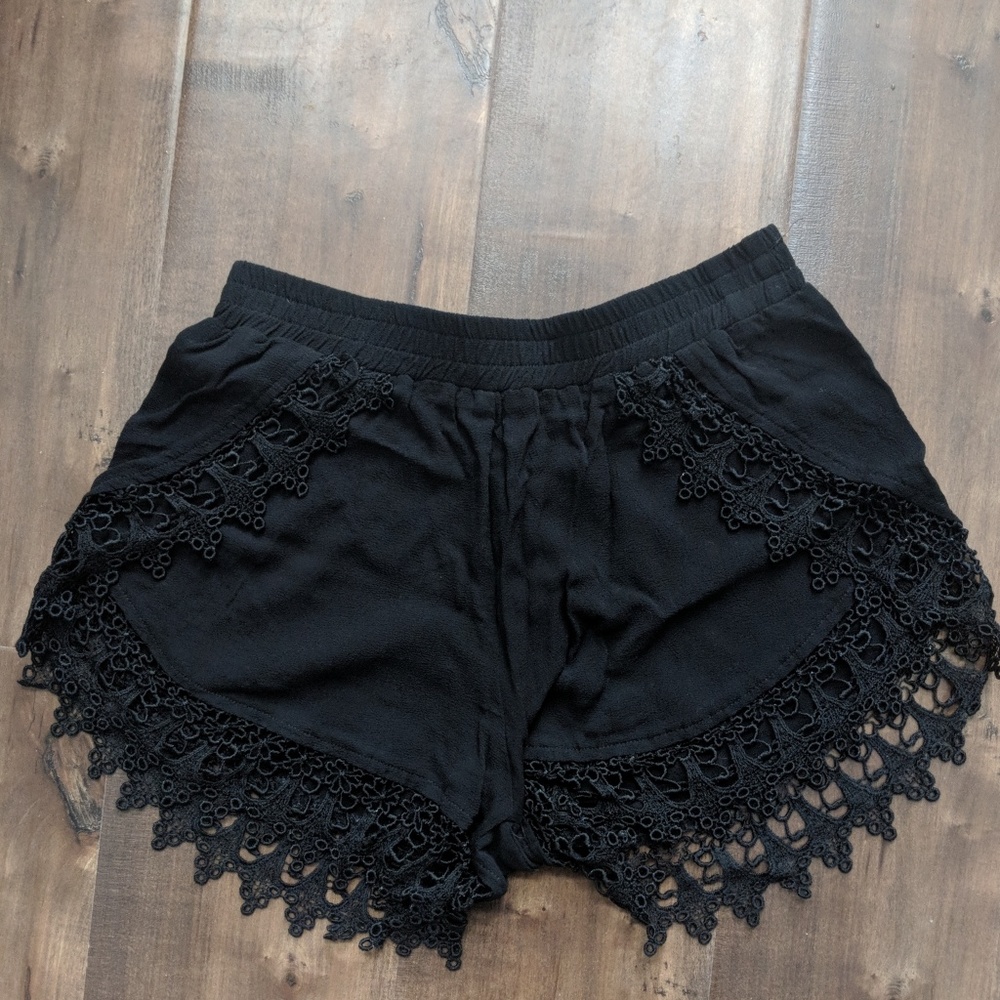 Black Lace Shorts